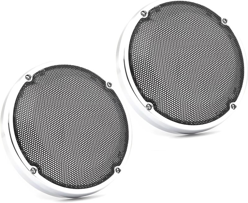 VPZMT 6.5" Speaker Grill Cover for Saddlebag/Lids Lower Leg Vented Fairing for Harley Touring/Street Glide/Electra Glide/Road King/Road Glide/Ultra Limited 1983-2023 Modles (Chrome) - Image 5